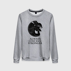 Свитшот хлопковый женский Elden Ring - Always come back stronger, цвет: меланж