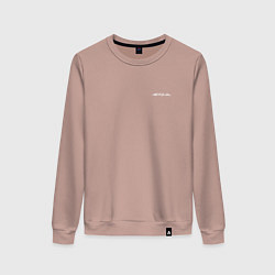 Свитшот хлопковый женский EXILIA WHITE MINI LOGO, цвет: пыльно-розовый