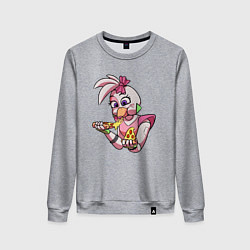 Свитшот хлопковый женский Five Nights at Freddys: Security Breach - Глэмрок, цвет: меланж