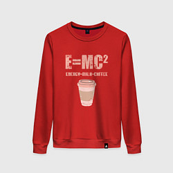 Свитшот хлопковый женский EMC2 КОФЕ, цвет: красный