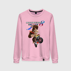 Свитшот хлопковый женский Mario Kart 8 Deluxe Donkey Kong, цвет: светло-розовый