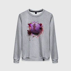 Свитшот хлопковый женский Беговая Клякса, цвет: меланж