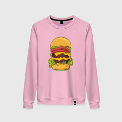 Женский свитшот Самый вкусный гамбургер