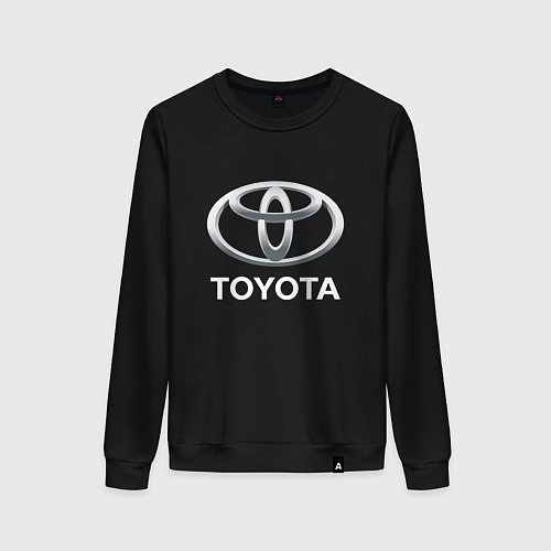 Женский свитшот TOYOTA 3D Logo / Черный – фото 1