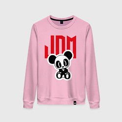 Свитшот хлопковый женский JDM Panda Japan, цвет: светло-розовый