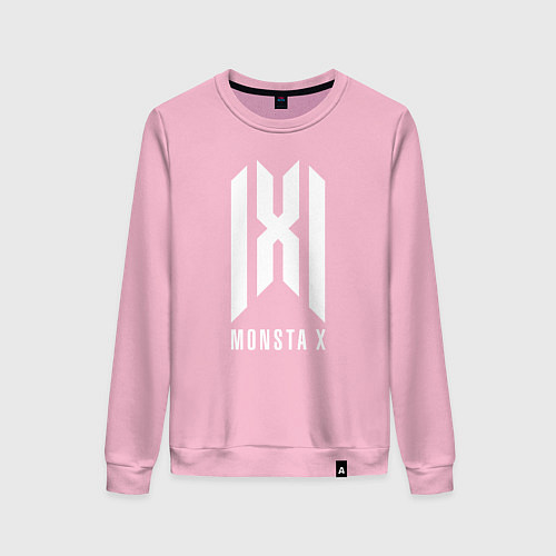 Женский свитшот Monsta x logo / Светло-розовый – фото 1