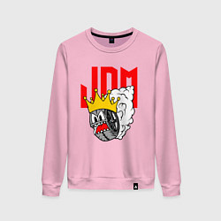 Свитшот хлопковый женский JDM Wheel King, цвет: светло-розовый