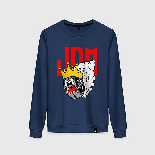 Женский свитшот JDM Wheel King / Тёмно-синий – фото 1