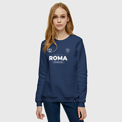Свитшот хлопковый женский Roma Форма Чемпионов, цвет: тёмно-синий — фото 2