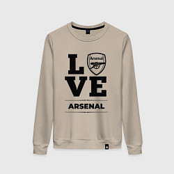 Свитшот хлопковый женский Arsenal Love Классика, цвет: миндальный