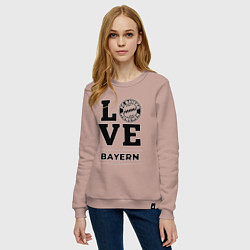 Свитшот хлопковый женский Bayern Love Классика, цвет: пыльно-розовый — фото 2