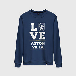 Свитшот хлопковый женский Aston Villa Love Classic, цвет: тёмно-синий