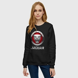 Свитшот хлопковый женский JAGUAR Jaguar, цвет: черный — фото 2
