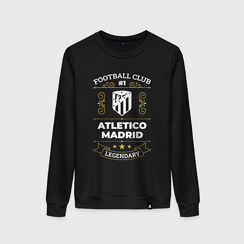 Женский свитшот Atletico Madrid FC 1 / Черный – фото 1