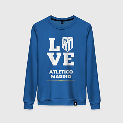 Свитшот хлопковый женский Atletico Madrid Love Classic, цвет: синий