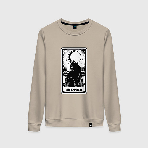 Женский свитшот The Empress Tarot card Императрица карта Таро / Миндальный – фото 1