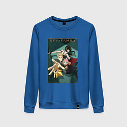 Свитшот хлопковый женский SPY X FAMILY СЕМЬЯ ШПИОНА, цвет: синий
