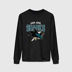 Свитшот хлопковый женский SAN JOSE SHARKS NHL, цвет: черный