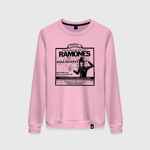 Женский свитшот Live at the Palladium, NY - Ramones / Светло-розовый – фото 1