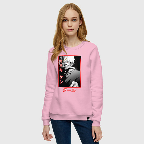 Женский свитшот Kaneki KenКанеки Кен / Светло-розовый – фото 3