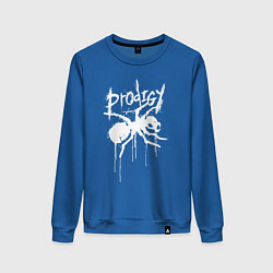 Свитшот хлопковый женский Draw white logo - Ant, цвет: синий