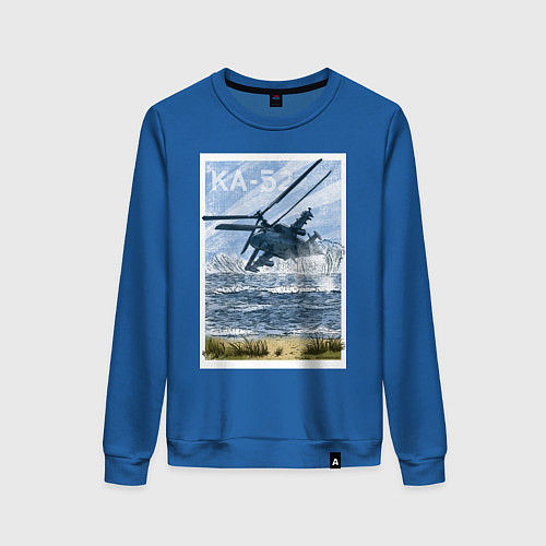 Женский свитшот Вертолет КА-52 / Синий – фото 1