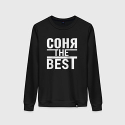 Свитшот хлопковый женский СОНЯ THE BEST, цвет: черный