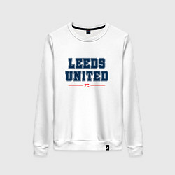 Свитшот хлопковый женский Leeds United FC Classic, цвет: белый