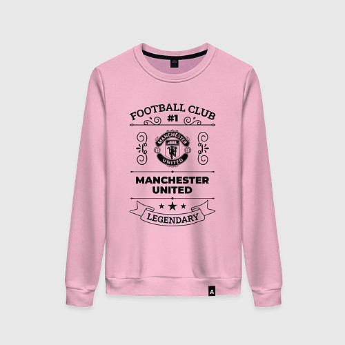 Женский свитшот Manchester United: Football Club Number 1 Legendar / Светло-розовый – фото 1
