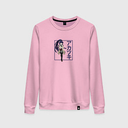 Свитшот хлопковый женский Смущённая Акацуки Log Horizon, цвет: светло-розовый