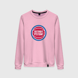 Свитшот хлопковый женский Детройт Пистонс NBA, цвет: светло-розовый