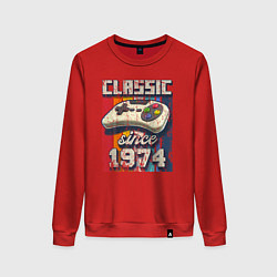 Свитшот хлопковый женский Классика 1974 года, цвет: красный