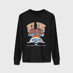 Свитшот хлопковый женский NEW YORK KNIKS NBA, цвет: черный