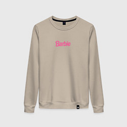 Свитшот хлопковый женский Barbie mini logo, цвет: миндальный