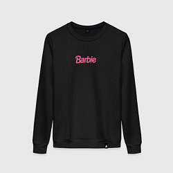 Свитшот хлопковый женский Barbie mini logo, цвет: черный