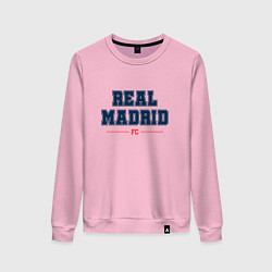 Свитшот хлопковый женский Real Madrid FC Classic, цвет: светло-розовый