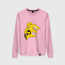Свитшот хлопковый женский Wu-Tang Bunny, цвет: светло-розовый