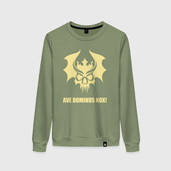 Свитшот хлопковый женский Корона Нокс винтаж, цвет: авокадо