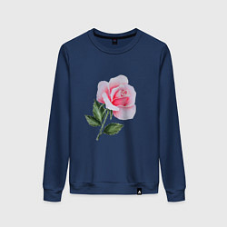 Свитшот хлопковый женский Gentle Rose, цвет: тёмно-синий