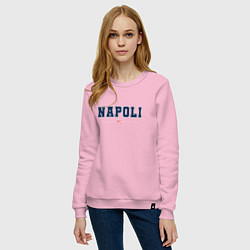Свитшот хлопковый женский Napoli FC Classic, цвет: светло-розовый — фото 2
