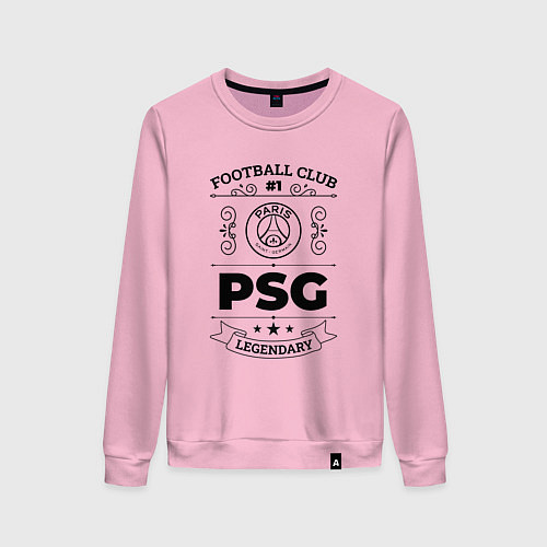 Женский свитшот PSG: Football Club Number 1 Legendary / Светло-розовый – фото 1