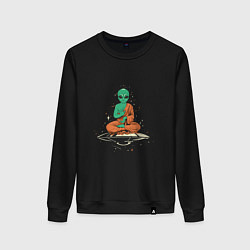 Свитшот хлопковый женский Space - Yoga, цвет: черный