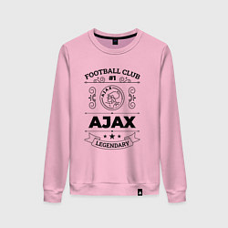 Свитшот хлопковый женский Ajax: Football Club Number 1 Legendary, цвет: светло-розовый