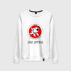 Свитшот хлопковый женский Jiu Jitsu: since 16 century, цвет: белый