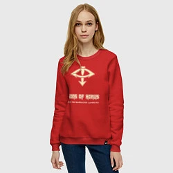 Свитшот хлопковый женский Сыны Хоруса винтаж лого, цвет: красный — фото 2