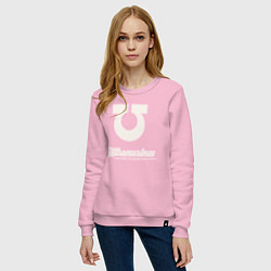 Свитшот хлопковый женский Ультрамарины винтаж лого, цвет: светло-розовый — фото 2