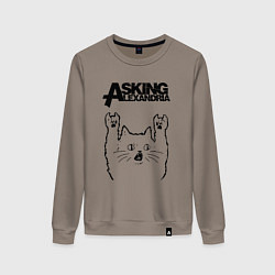 Женский свитшот Asking Alexandria - rock cat
