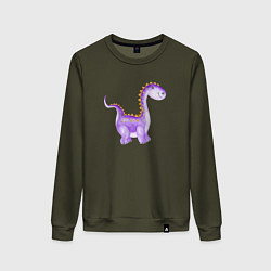Женский свитшот Фиолетовый динозаврик
