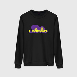 Свитшот хлопковый женский LMFAO music, цвет: черный