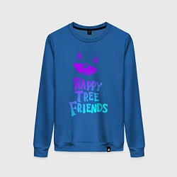 Свитшот хлопковый женский Happy Three Friends - NEON, цвет: синий
